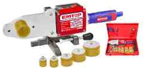 800/1500W Plastic Tube Welding Tool Kit 20-63mm 0-300? with 6 Welding Sockets Pipe Cutter Screwdriver Tape Hex Key Metal Box